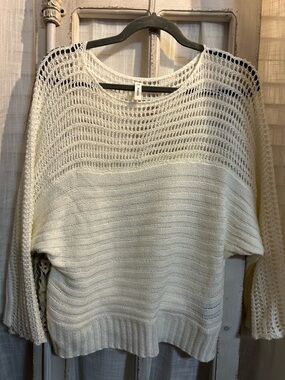 Wishlist Summer Cream Knit Sweater - Women's Pullover Cable Knit lightweight